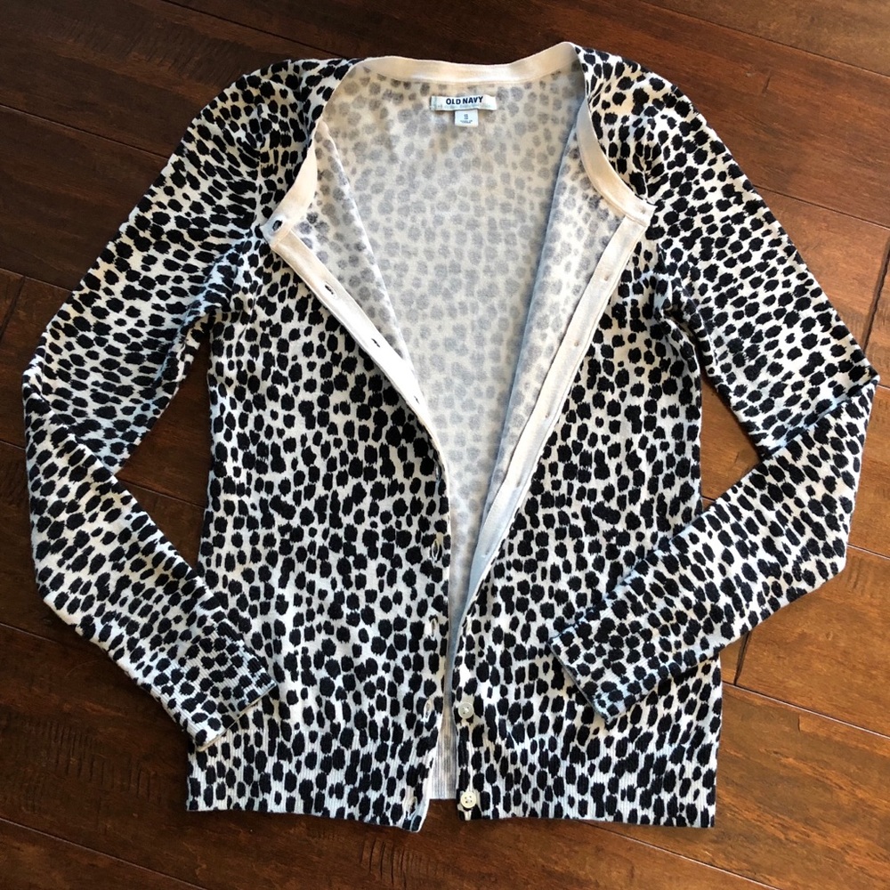 Old Navy Black and white cardigan